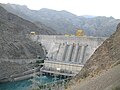 The dam at the Toqtogul Reservoir in Kyrgyzstan.