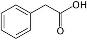 Structuurformule van fenylazijnzuur