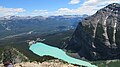 Il lago Louise visto da Devils Thumb