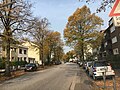 Steilshooper Straße, Blick von der Einmündung der Wachtelstraße in Richtung Hellbrookstraße