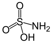 Structuurformule van sulfaminezuur