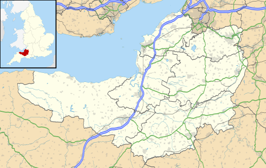 Mapa konturowa Somersetu