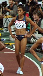 Torri Edwards op het WK 2007