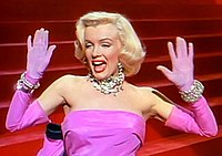 Marilyn Monroe performing "Diamonds Are a Girl's Best Friend" in Gentlemen Prefer Blondes, 1953