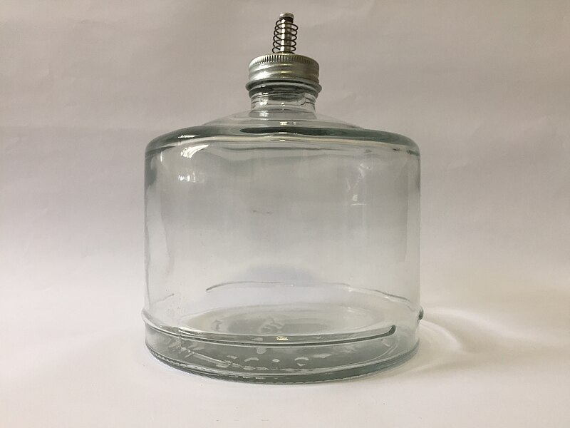 File:Butterfly Brand Kerosene Oil Dripper Glass Jar.jpg