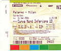 English: Palermo - Milan ticket