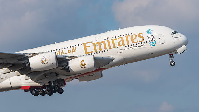 Emirates Airbus A380-861.