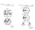 Desenhos de patentes principais para trocador de calor Ljungström, USPTO No. 1746598, 1930.