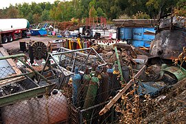 Gelände des Unternehmens Hoffmann Gastrans nach der Explosion