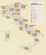 Map Folklore II 1990 - Componenti alimentari di base - Touring Club Italiano CART-TEM-097 (cropped).jpg