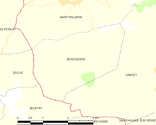 Carte de la commune de Boisgasson, 2012.