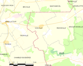 Mapa obce Vionville