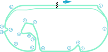 2017 Formula E layout of the Autódromo Hermanos Rodríguez