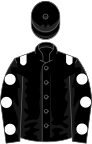 Black, white epaulettes and spots on sleeves