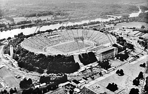 Das Zentralstadion während des Turn- und Sportfestes der DDR 1987