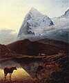 Maximiilien de Meuron early 19th Century looking at the Eiger