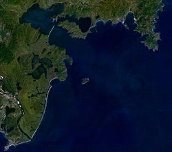 Vue satellite de la baie.