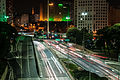 Sao Paulo Street at night.