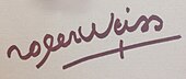 signature de Roger Weiss