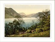 The view of Ullswater from Gowbarrow - a photochrom print