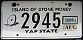 Yap state license plate