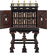 Gabinete de curiosidades de la época barroca italiana (ca. 1635)