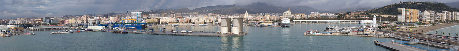 Panorama da Hafnseitn vo Málaga