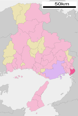 Location of Amagasaki