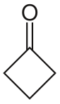 Structuurformule van cyclobutanon