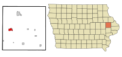 Location of Anamosa, Iowa