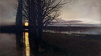 Stanisław Masłowski, Polish landscape painter - Moonrise, 1884, Oil on canvas, National Museum, Kraków, Sukiennice Museum div.