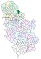 Localisation de la municipalité de Sečanj en Serbie