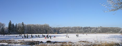 Bommen, Weiher im Winter