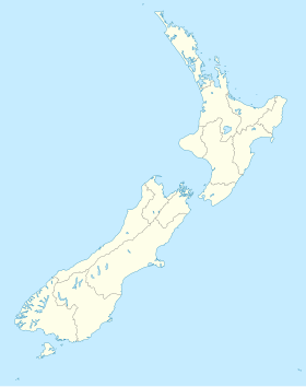 Position de la rivière Catlins sur la carte de la Nouvelle-Zélande.