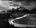 Tetonske planine s zmijolikom rijekom (The Tetons and the Snake River), Wyoming, (1942.)