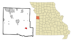 Location of Garden City, Missouri