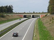 Grünbrücke über die A 14 bei Schwerin (Oktober 2006)