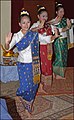 Image 35Lao Loum girls dancing in traditional sinh (from Culture of Laos)