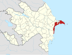 Location of Baku in the Republic of Azerbaijan