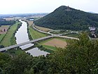 ポルタ・カンツェルからの眺め。対岸の山腹にカイザー・ヴィルヘルム記念碑が見える。