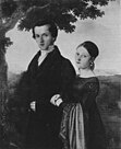 Friedrich Silcher mit Luise Enslin, porträtiert 1815 von Christoph Friedrich Dörr