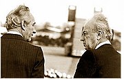 Shimon Peres en Yitzhak Rabin in 1995