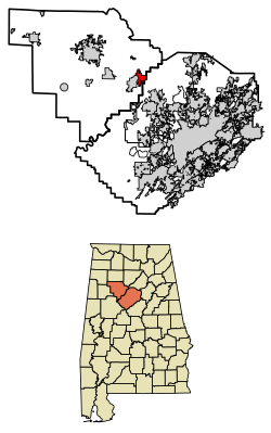 Location of Sumiton in Jefferson County and Walker County, Alabama.