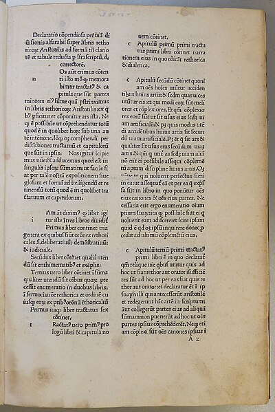 File:Leaf a2r of an incunable edition of Aristotle's Rhetoric (Venice- Filippo di Pietro, 22 June 1481; ISTC ia01046000).jpg