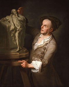 Adrien Carpentiers Portrait de Louis François Roubiliac