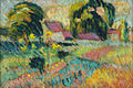 c. 1905, Hameau des environs de Rouen, oil on canvas, monogram lower left, 22 x 33 cm