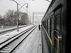 納濟瓦耶夫斯克火車站4月之雪