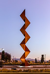 Vaka 'A Hina sculpture in Christchurch, New Zealand