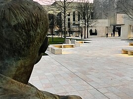 View of the Eisenhower Memorial Looking Over the Shoulder of the Boyhood Statue