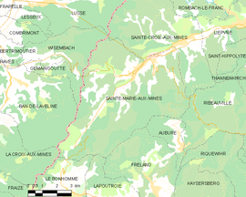 Mapa obce Sainte-Marie-aux-Mines